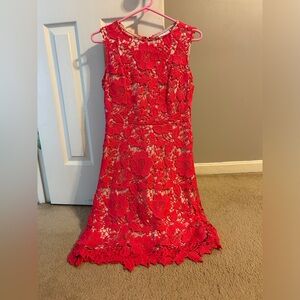 N&Y Co. Coral lace overlay dress
